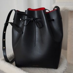 Mansur Gavriel Black Bucket Bag Large